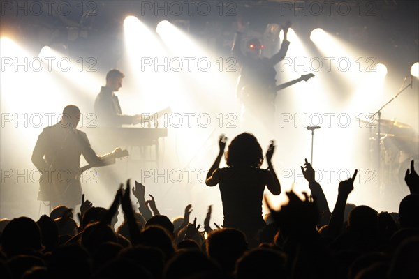 Ambiance during live rock concert