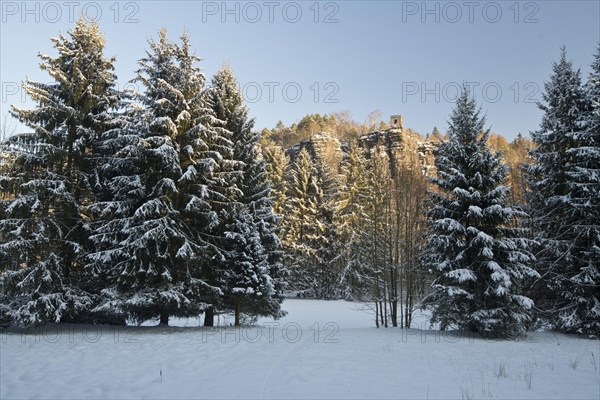 Snow at the Kaiser Wilhelm Fortress at the Hercules Pillars