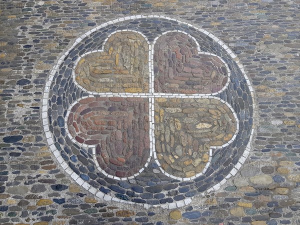 Typical pavement mosaic on the pavement