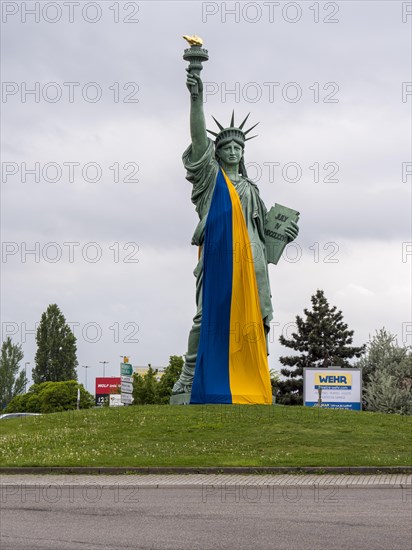 12 metre high replica of the Statue of Liberty by artist G. Roche after Frederic Auguste Bartholdi