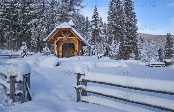 Hubertus Chapel deep in snow