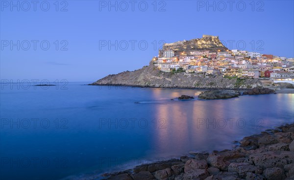 Old town and the fortress at blue hour