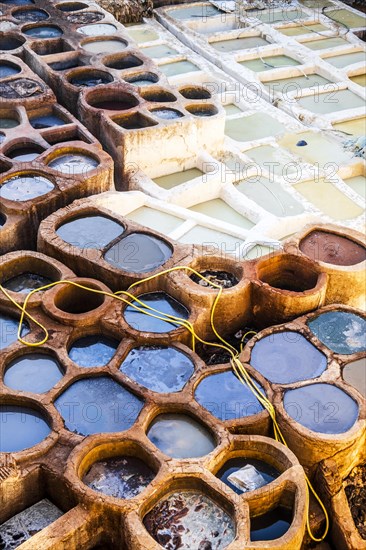 Famous tannery in sunny Fez