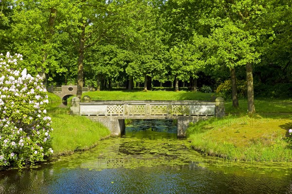 Luetetsburg Castle Park. East Frisia. County Aurich. Germany