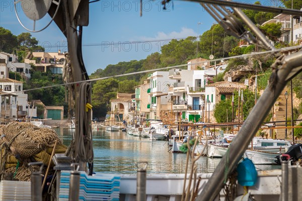 Cala Figuera natural harbour with boats