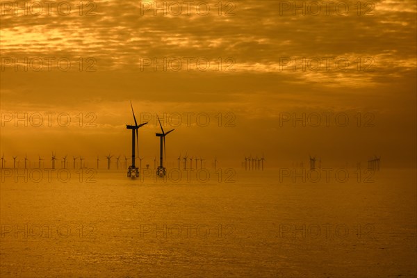 Wind turbines of the Thorntonbank Wind Farm