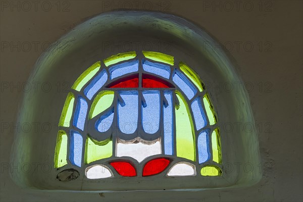 Colourful stained window