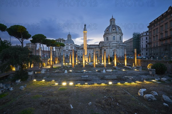 Foro di Traiano at blue hour