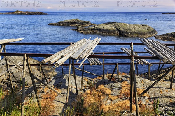 Wooden rack for drying stockfish