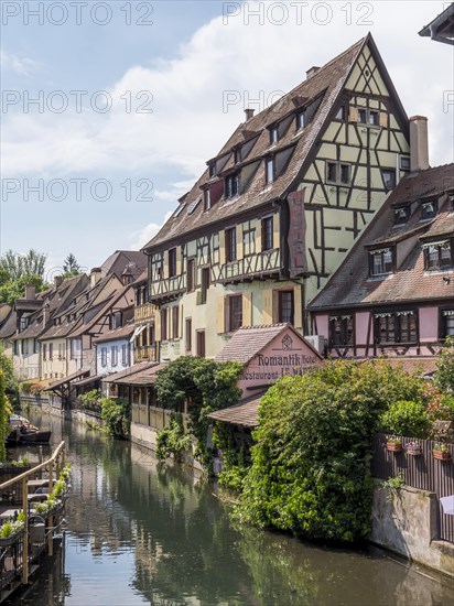 Half-timbered houses along the course of the Lauch in the district of La Petite Venise