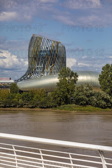 La Cite du Vin Wine Museum in the Bacalan district on the Garonne