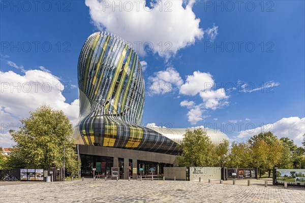 La Cite du Vin Wine Museum in the Bacalan district on the Garonne