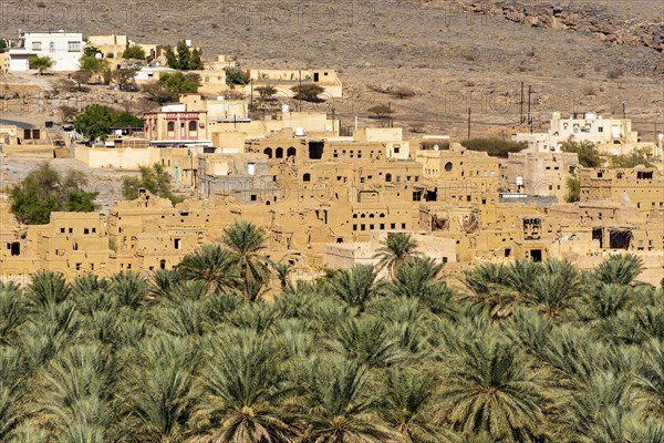 Abandoned ghost town and oasis of Al Hamra