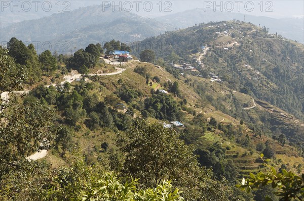 Terraced fields fields in the Kafalchur valley