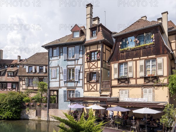 Half-timbered houses along the course of the Lauch in the district of La Petite Venise