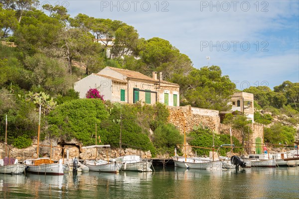 Cala Figuera natural harbour with boats