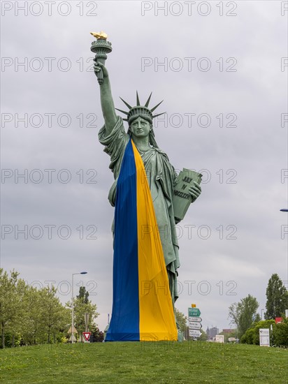 12 metre high replica of the Statue of Liberty by artist G. Roche after Frederic Auguste Bartholdi