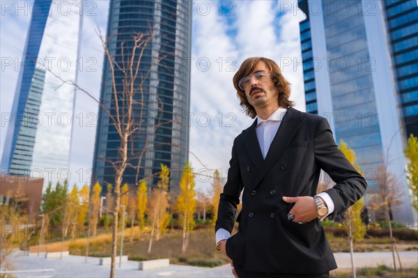 Corporate portrait of alternative businessman