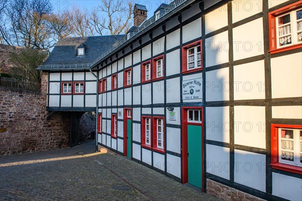 View from the historic inner courtyard to the left of the historic outer castle gate