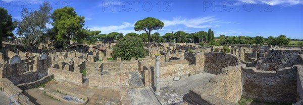 Panoramic view over the ruins of
