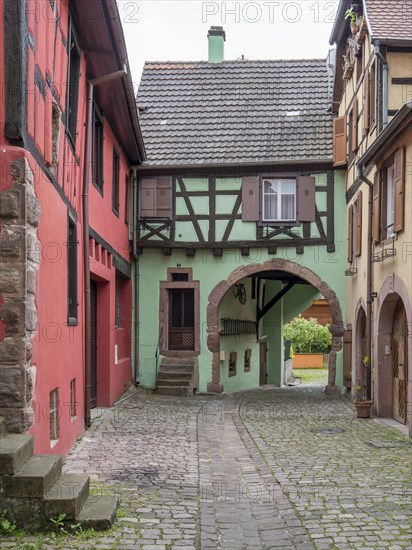 Old colourful half-timbered houses in the centre of the old town