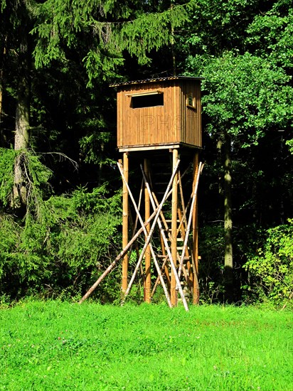 High seat at the edge of the meadow