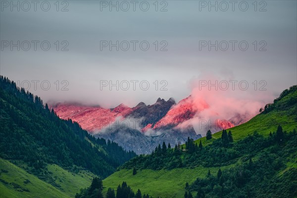 View from Damuels in the Bregenzerwald to the Rote Wand