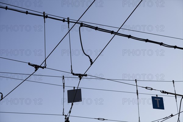 Overhead line of an electric railway