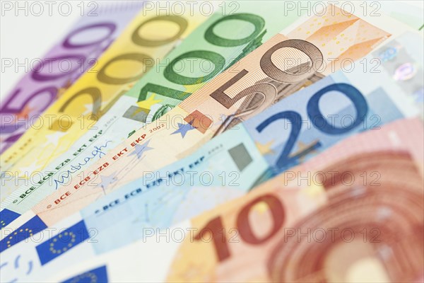 Euro banknotes