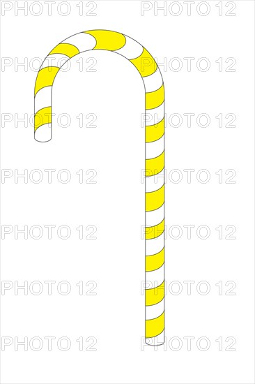 Yellow candy cane
