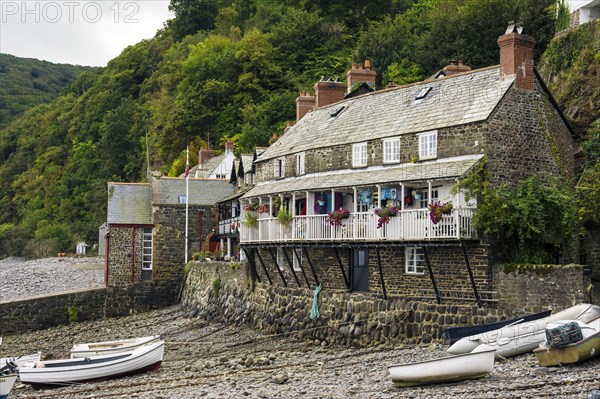 Looking back to the village and lifeboat station