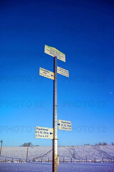 Flood gauges in Wremertief