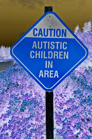 Caution Autistic Children in Area