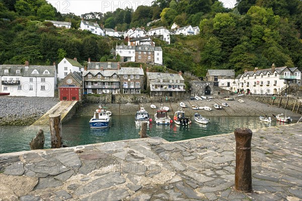 Looking back to the village and lifeboat station