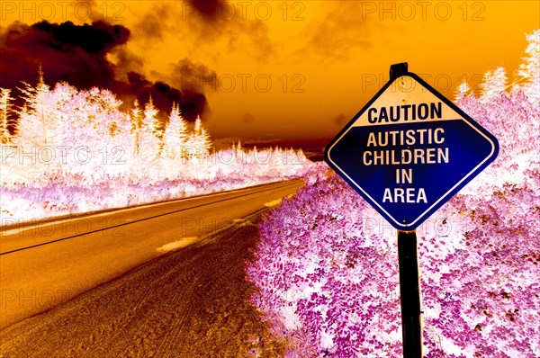 Caution Autistic Children in Area