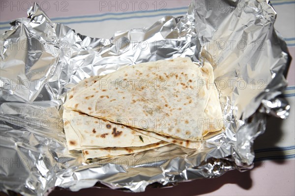 Pancakes in aluminium foil