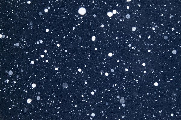 Snowflakes at night