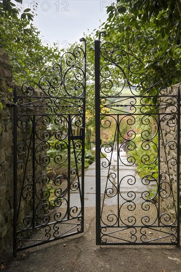 A pair of wrought iron gates