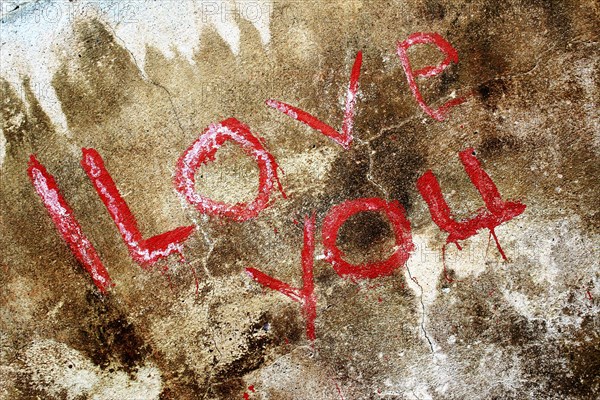 Graffiti lettering I love you
