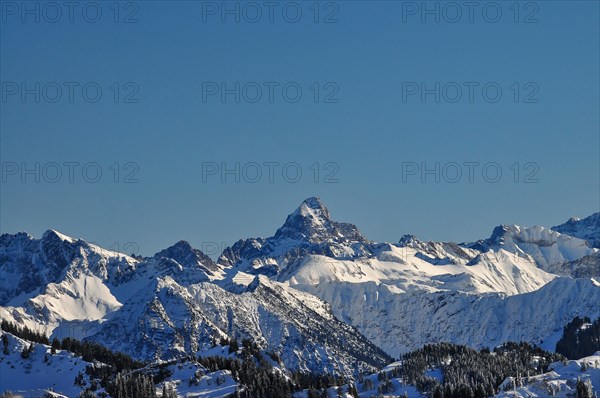 View from the north of the summit of Hochvogel