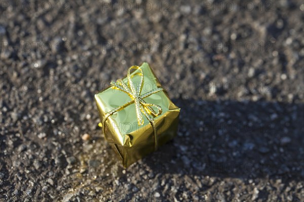 Gift pack on the floor