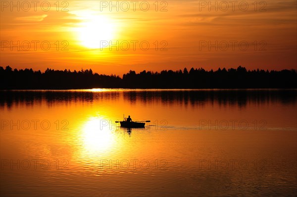 Angler in the backlight