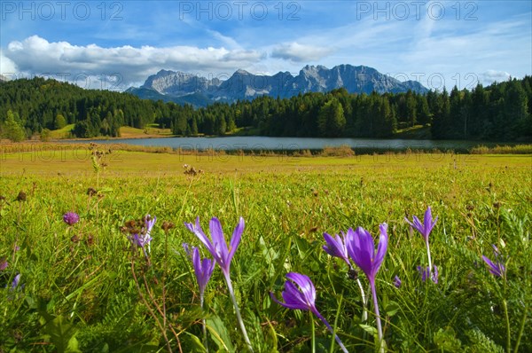 View of the Karwendel Mountains near Mittenwald