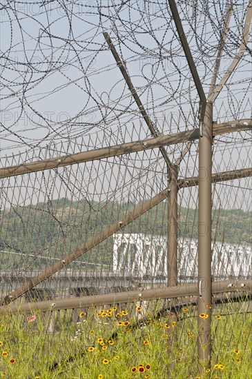 Freedom Bridge/railroad bridge crossing the Imjin River between North and South Korea