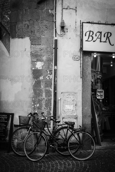 Bicycles outside a bar
