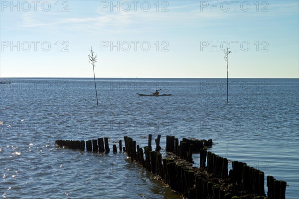 Harbour entrance with kayak