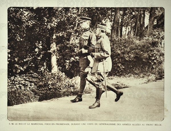 King Albert I and Field Marshal Ferdinand Foch in Flanders during the First World War