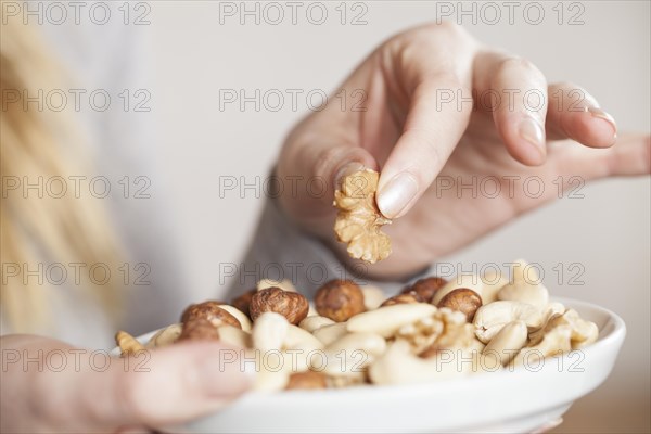 Nut mixture in a bowl