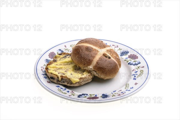 Hot cross bun on a round