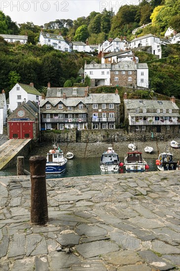 Looking back to the village and lifeboat station